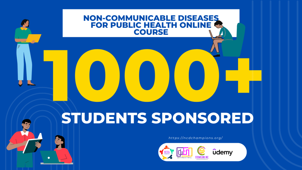 OGWENO STEPHEN SPONSORS AND TRAINS OVER 1000+ NCD CHAMPIONS THROUGH THE NCDS ONLINE&nbsp;COURSE