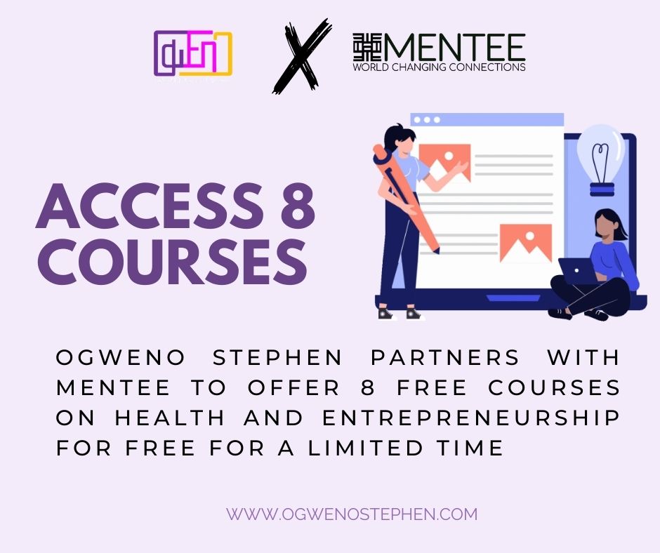 OGWENO STEPHEN AND MENTEE PARTNER TO OFFER SPONSORSHIP FOR HEALTH AND ENTREPRENEURSHIP COURSES ON&nbsp;UDEMY