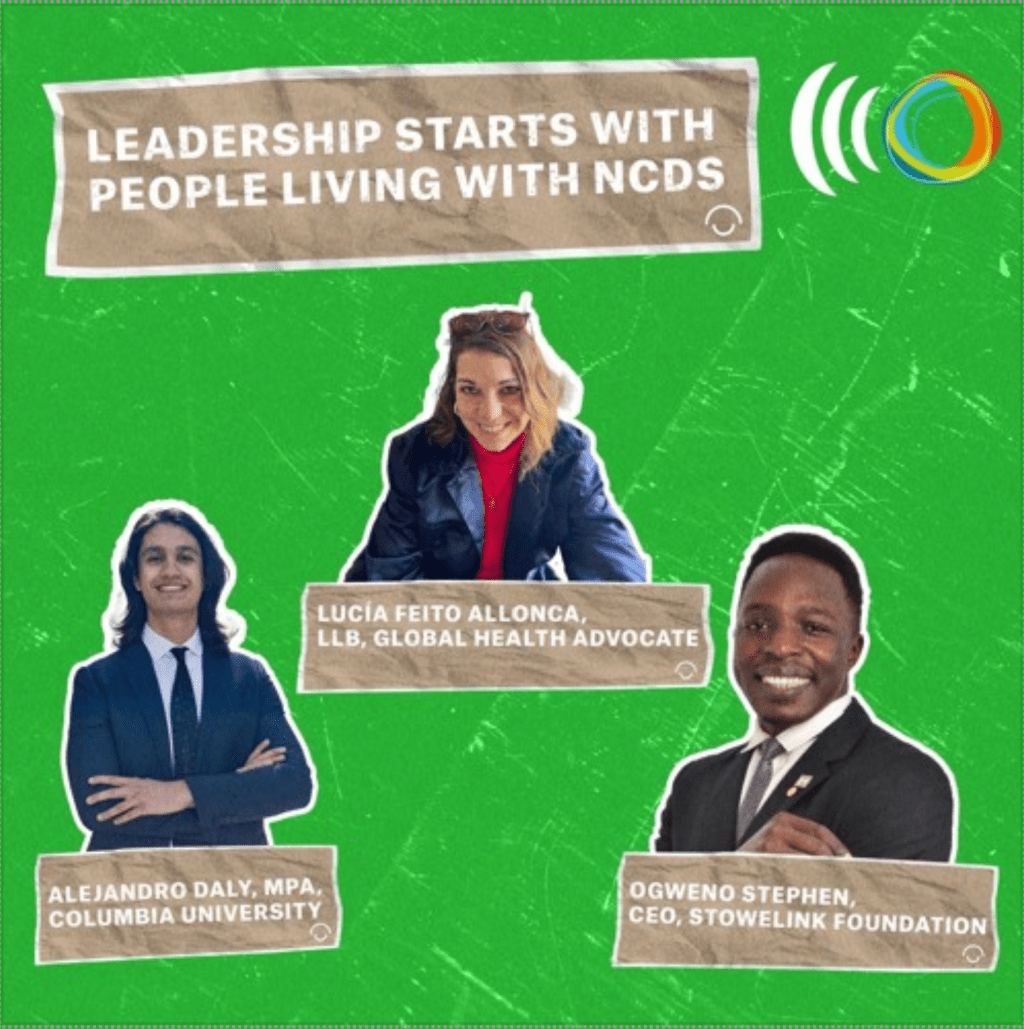 Ogweno Stephen hosts Voices of the Health Revolution Podcast by the NCD Alliance on UNHLM 2025 talking on&nbsp;Leadership