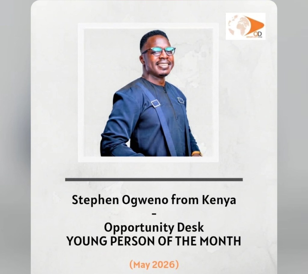Ogweno Stephen Named Opportunity Desk Young Person of the Month- May: A Milestone for a Kenyan Health Advocate
